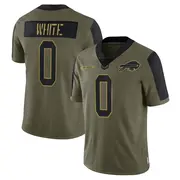Men's Olive Limited Tre'Davious White Buffalo 2021 Salute To Service Jersey